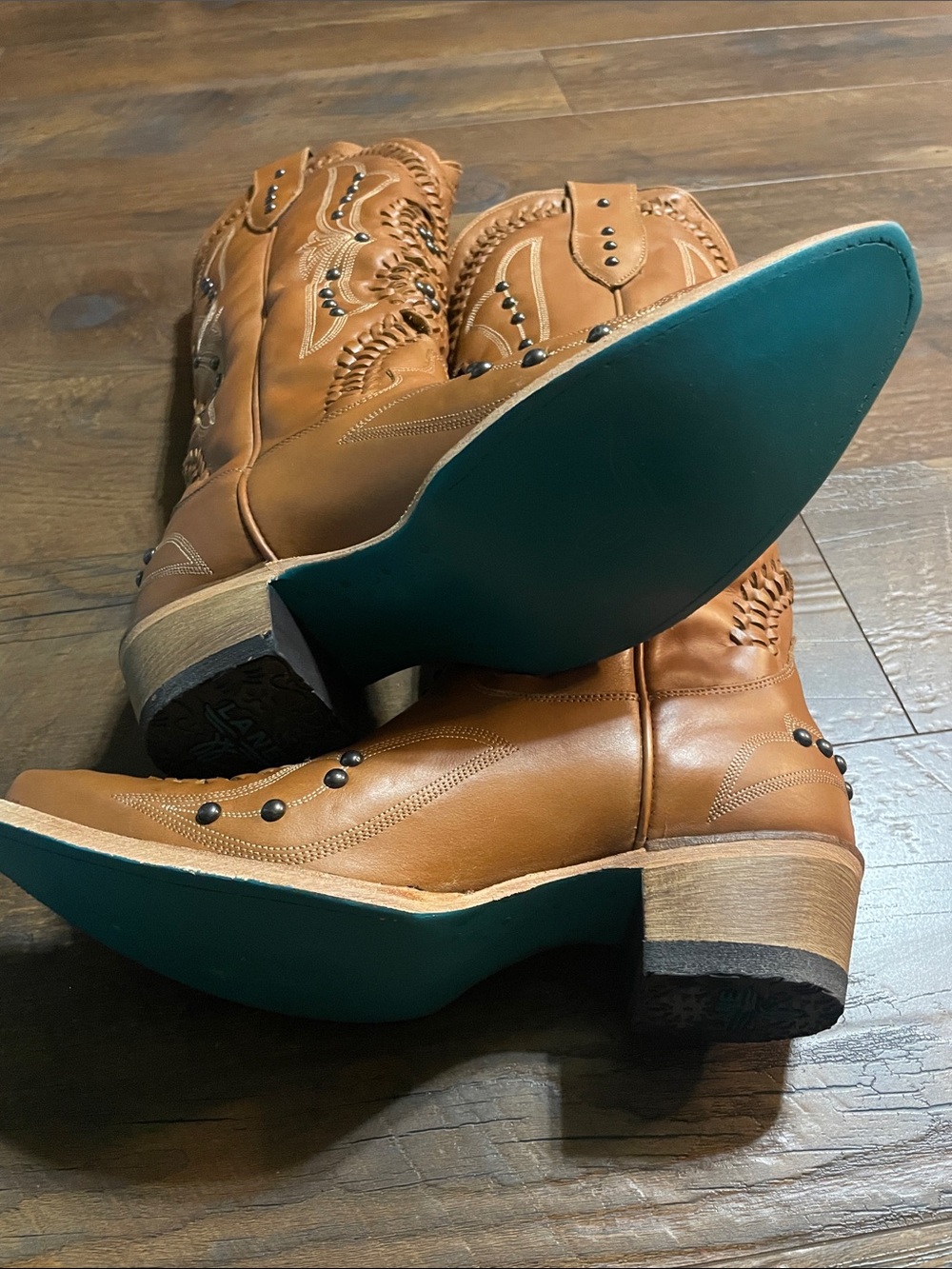Lane Leather Western Boots - Tan - Picture 4 of 7